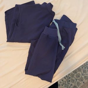 Purple FIGS scrubs petite